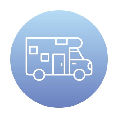 Van düz vektör simgesi