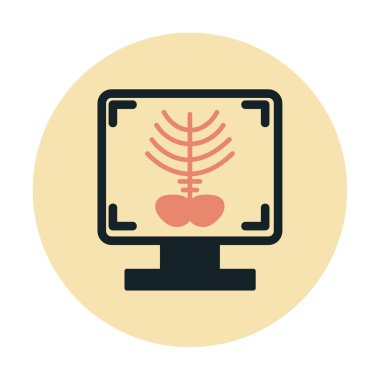 X-ray Bone ikon vektör çizimi