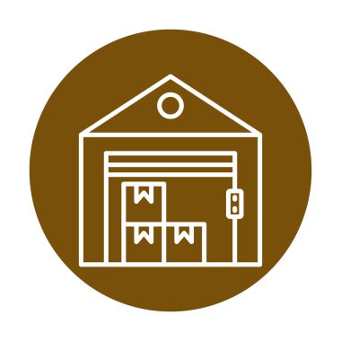 Web için depo vektör simgesinin basit illüstrasyonu