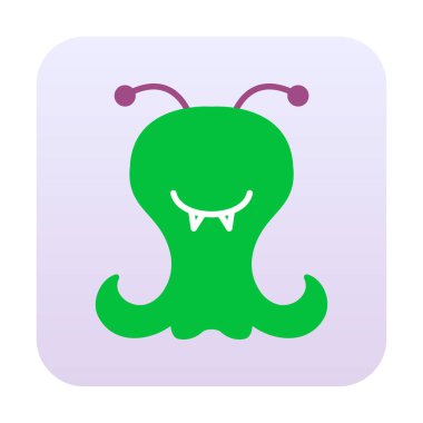 Sevimli uzaylı karakter Vektör illüstrasyonu