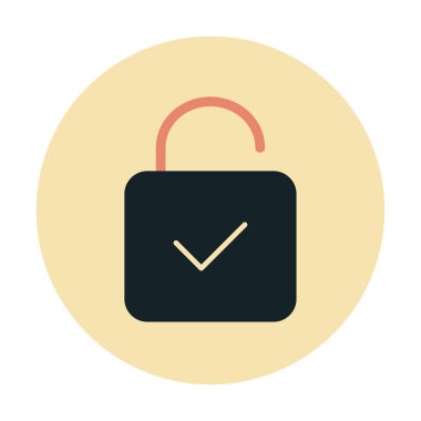 Beyaz arkaplanda asma kilit vektör çizimi