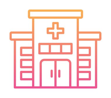 Hastane düz biçim vektörü