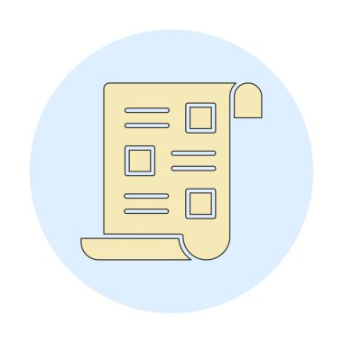 belge simgesi, vektör illüstrasyonu basit tasarım