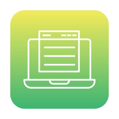 Basit web sitesi arayüzü simgesi, vektör illüstrasyonu