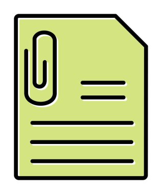 CV belgesi. Web simgesi basit illüstrasyon