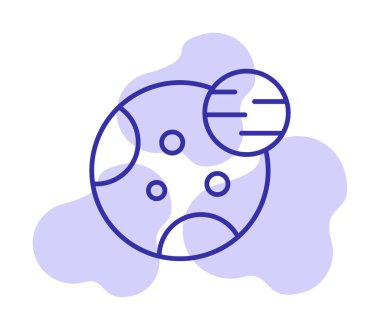 Gezegenler simgesi, vektör illüstrasyonu