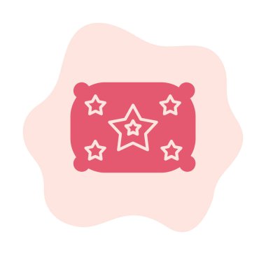 yastık simgesi, vektör illüstrasyonu basit tasarım