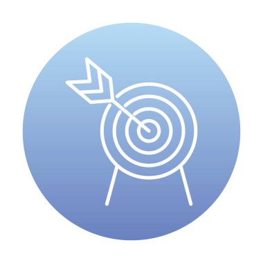 Basit hedef simgesi, hedef, vektör illüstrasyonu