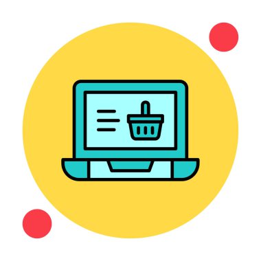 Projeniz için çevrimiçi alışveriş simgesi