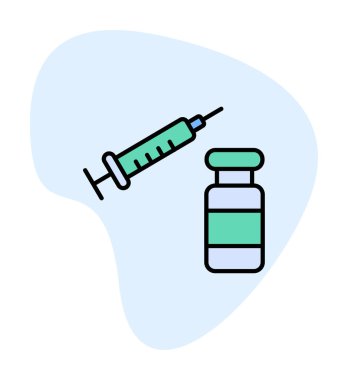 Şırınga web simgesi, vektör çizim 