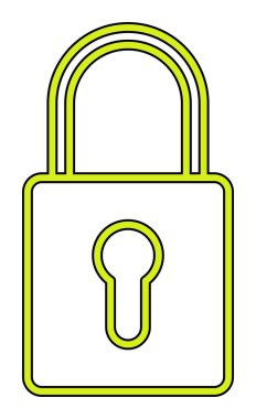 kilit simgesi web basit illüstrasyon