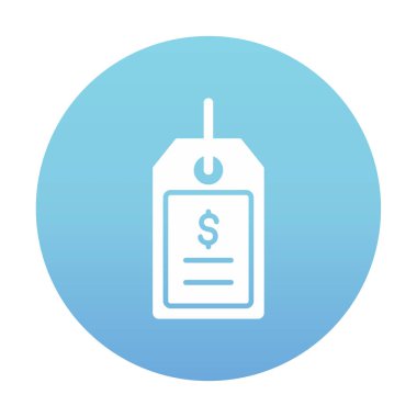 Basit fiyat etiketi simgesi, vektör çizim