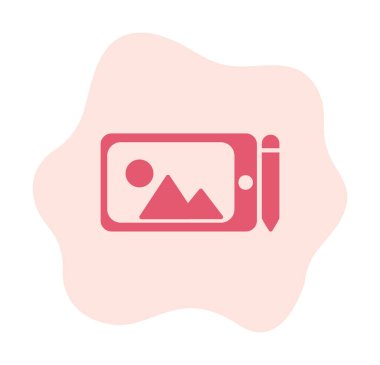 Grafik Tableti simgesi, vektör illüstrasyonu basit tasarım