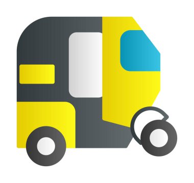 Tuk Tuk simge vektör illüstrasyonu