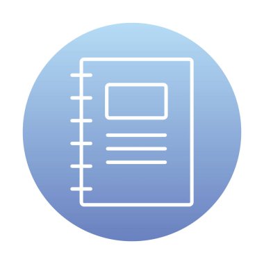 notepad simgesi, vektör illüstrasyonu basit tasarım