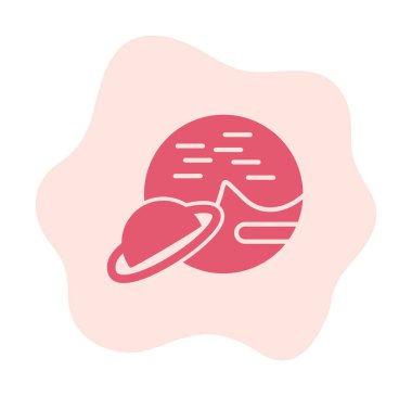 UFO simgesi vektör illüstrasyonu