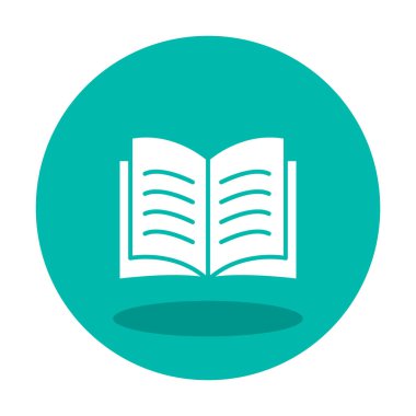 kitap düz simge vektör çizim