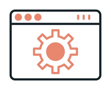Web Sayfa Ayarları. simge basit illüstrasyon