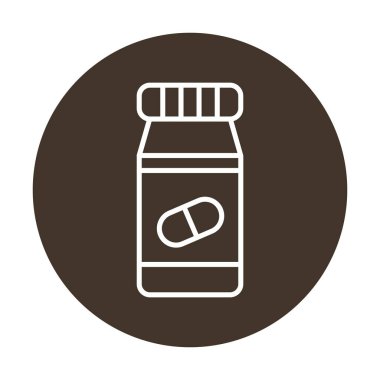 Hapları şişe simge vektör çizim