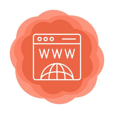 Basit web sitesi arayüzü simgesi, vektör illüstrasyonu