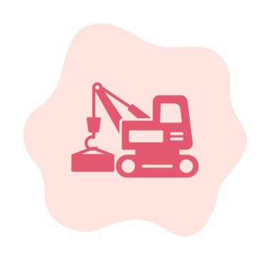 Yapı vinç simgesi, vektör illüstrasyon tasarımı