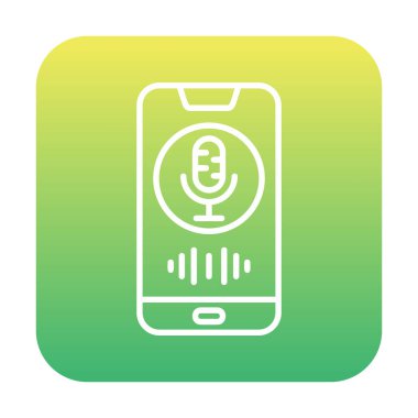 Beyaz arkaplan üzerinde ses vektör yardımcı illüstrasyonu