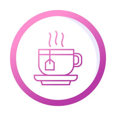 çay fincanı ikonu vektör illüstrasyonu