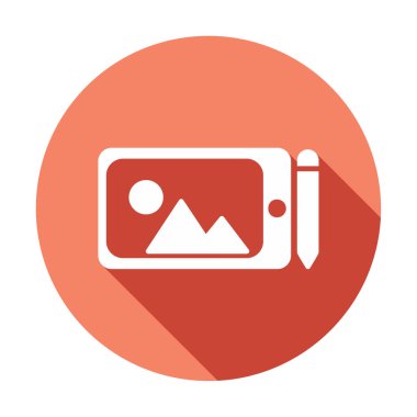 Grafik Tableti simgesi, vektör illüstrasyonu basit tasarım