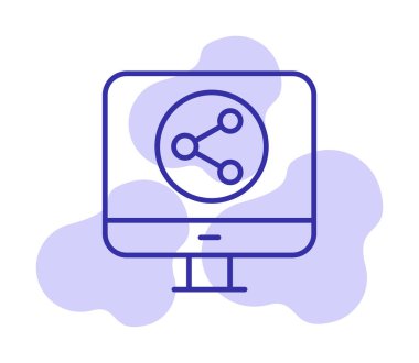 Basit Veri Paylaşımı simgesi, vektör illüstrasyonu