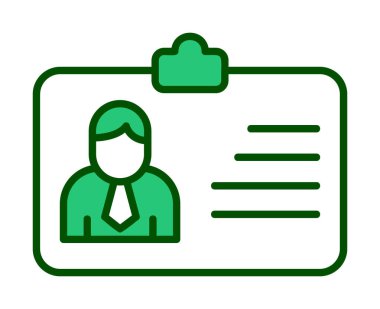 Ofis Giriş Kartı simgesinin vektör illüstrasyonu 