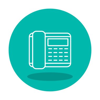 Basit Telefon Simgesi, vektör illüstrasyonu