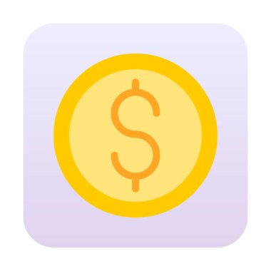 Dolar para ikonu vektör illüstrasyonu 