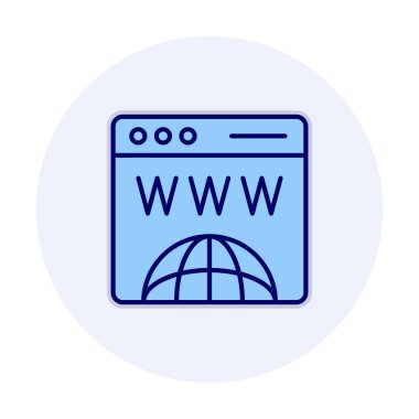 Basit web sitesi arayüzü simgesi, vektör illüstrasyonu