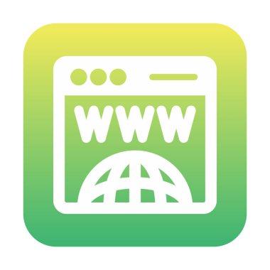 Basit web sitesi arayüzü simgesi, vektör illüstrasyonu