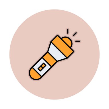 Seyahat fenerinin düz simgesi. Renkli vektör çizimi