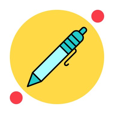 Tükenmez kalem simge vektör çizim 