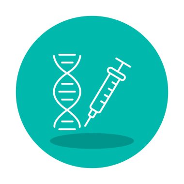 Gen yapısı simgesi. Mobil konsept ve web uygulamaları için bilim simgesi.