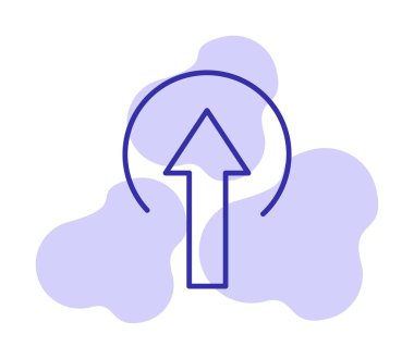 Simge işareti vektör çizim upload