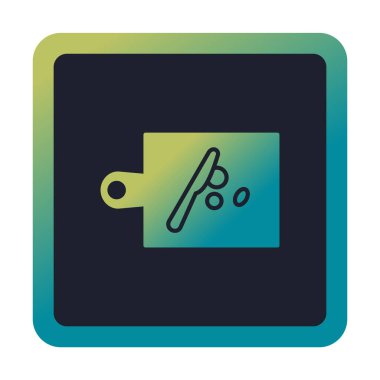 Kesme tahtası simgesi, vektör illüstrasyonu