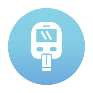 Glucometer simgesi, vektör illüstrasyonu basit tasarım