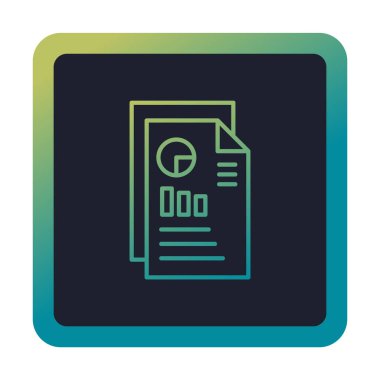 iş raporu simgesi, vektör illüstrasyonu basit tasarım