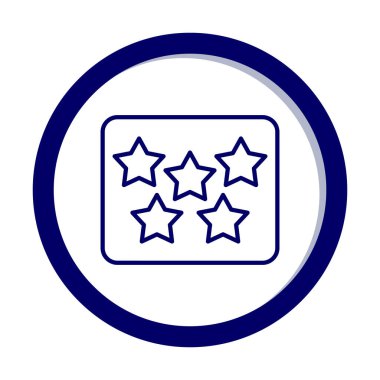 Beş Yıldız derecelendirme konsepti vektör çizimi