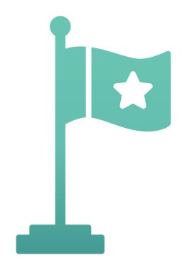 bayrak simgesi, vektör illüstrasyonu basit tasarım