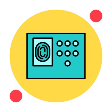 Güvenlik sistemi simgesi vektör illüstrasyonu