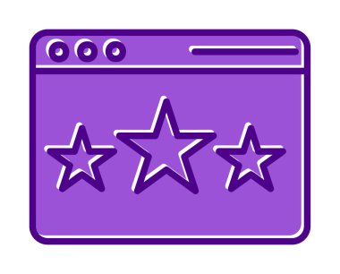 Web sayfası Geri bildirim simgesi, vektör illüstrasyonu