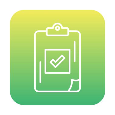 İşaretleme simgesine sahip görev listesi, vektör illüstratörü 