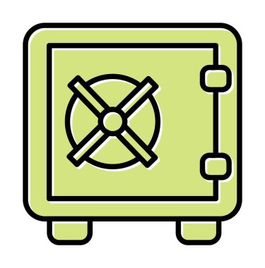 Güvenli kutu simgesinin vektör çizimi