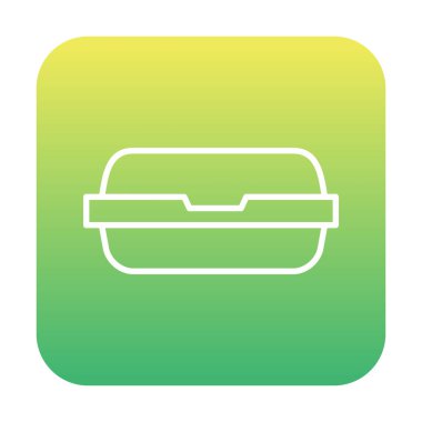 yiyecek kabı ikonu vektör illüstrasyonu