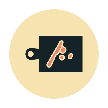 Kesme tahtası simgesi, vektör illüstrasyonu