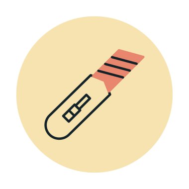 Cutter simgesinin vektör illüstrasyonu  